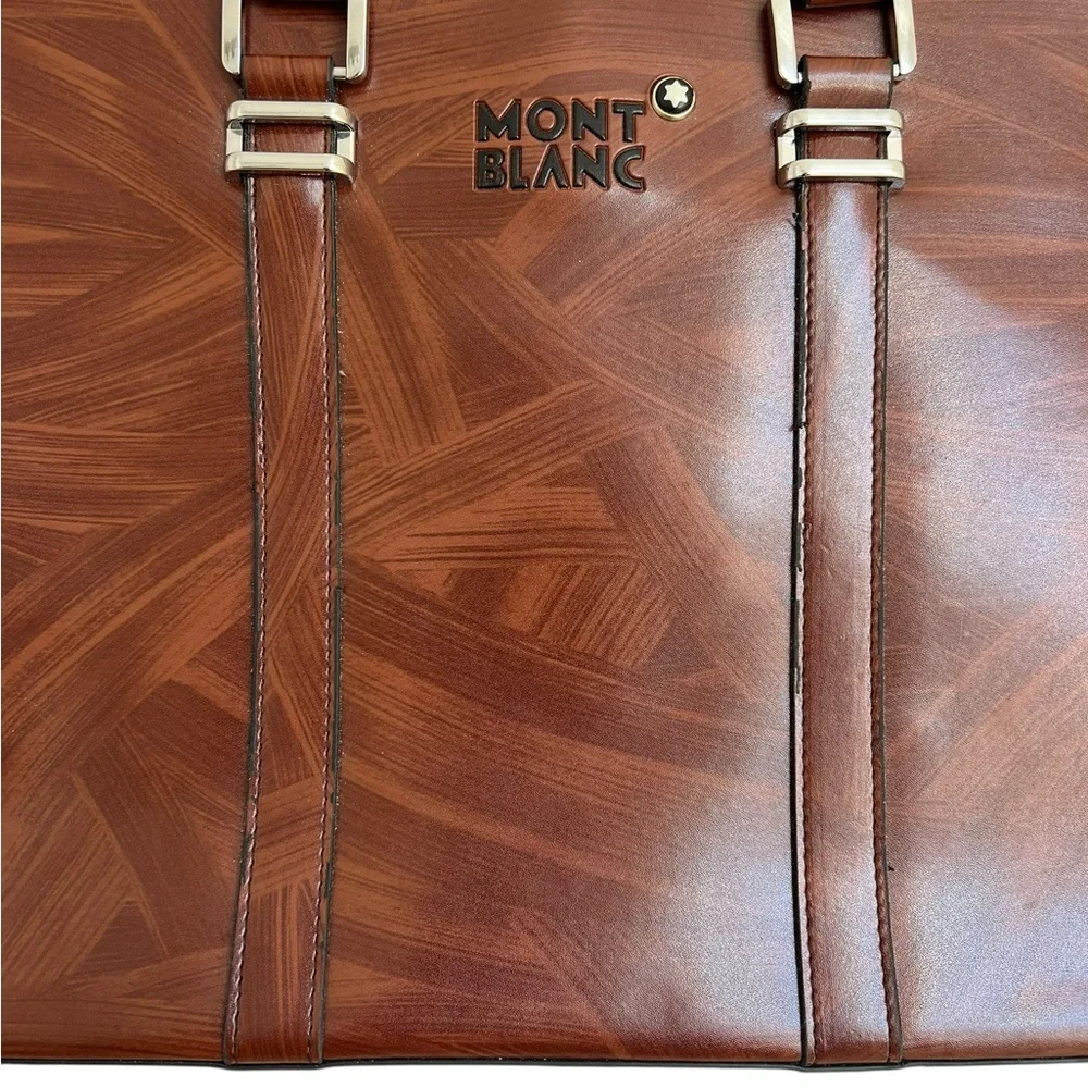 Mont Blanc Rich Brown Leather Briefcase - Picture 2 of 14